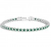 5 Ctw Emerald Birthstone Bezel Set Tennis Bracelet
