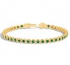 5 Ctw Emerald Birthstone Bezel Set Tennis Bracelet