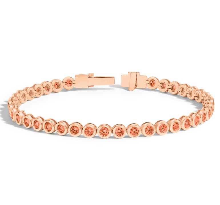 5 Ctw Garnet Birthstone Bezel Set Tennis Bracelet
