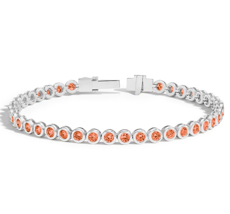 2 Ctw Garnet Birthstone Bezel Set Tennis Bracelet