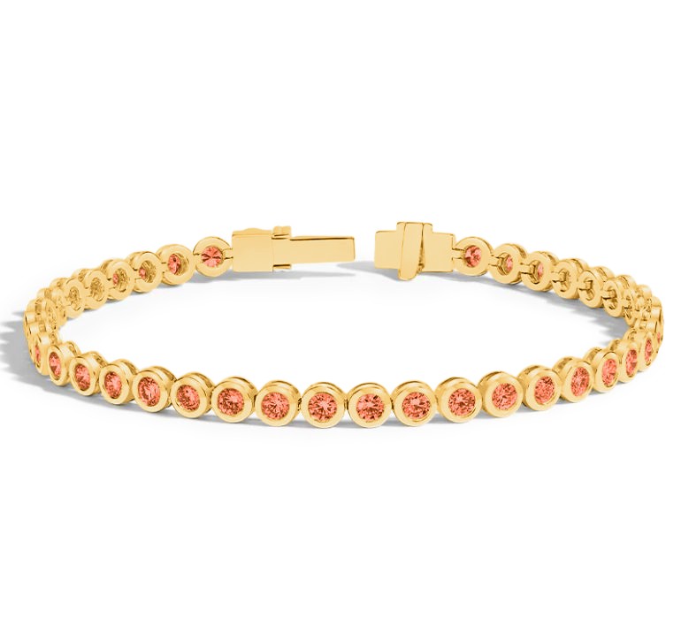 2 Ctw Garnet Birthstone Bezel Set Tennis Bracelet