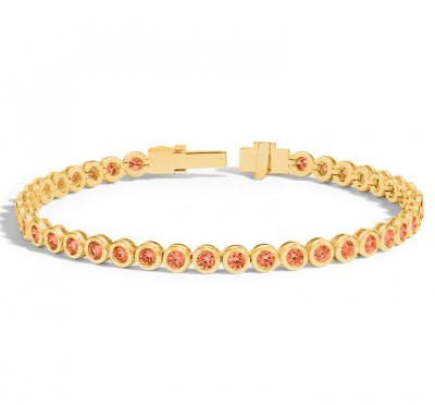 2 Ctw Garnet Birthstone Bezel Set Tennis Bracelet