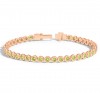 5 Ctw Peridot Birthstone Bezel Set Tennis Bracelet