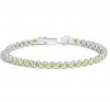 5 Ctw Peridot Birthstone Bezel Set Tennis Bracelet