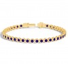 5 Ctw Sapphire Birthstone Bezel Set Tennis Bracelet