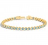 5 Ctw Topaz Birthstone Bezel Set Tennis Bracelet