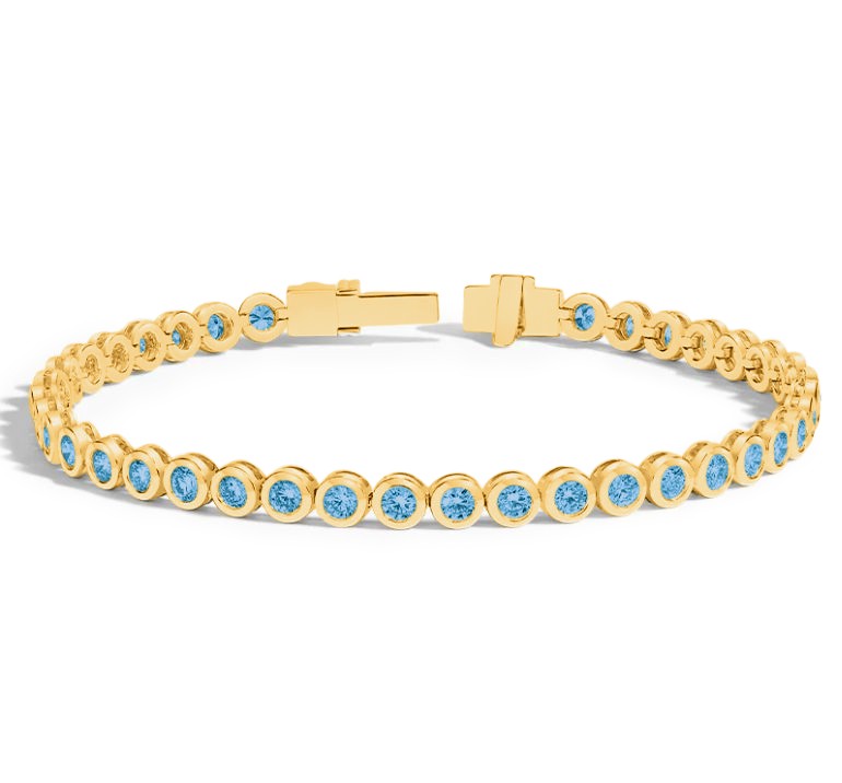 5 Ctw Topaz Birthstone Bezel Set Tennis Bracelet