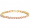 5 Ctw Tourmaline Birthstone Bezel Set Tennis Bracelet