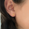 Gold Bow Stud Earrings