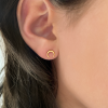 Gold Crescent Moon Stud Earrings