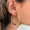 45mm Gold Thick Hoop Earrings