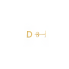 Gold Initial Stud Earrings  D