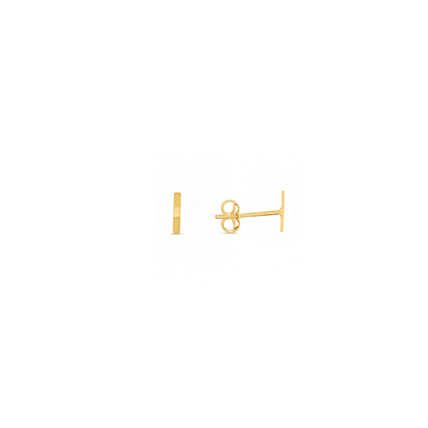 Gold Initial Stud Earrings  I