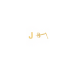 Gold Initial Stud Earrings  J