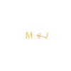 Gold Initial Stud Earrings  M