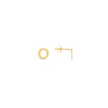 Gold Initial Stud Earrings  O