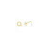 Gold Initial Stud Earrings  Q