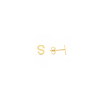 Gold Initial Stud Earrings  S