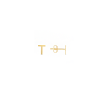 Gold Initial Stud Earrings  T