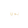 Gold Initial Stud Earrings  U