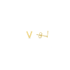Gold Initial Stud Earrings  V