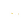 Gold Initial Stud Earrings  Y