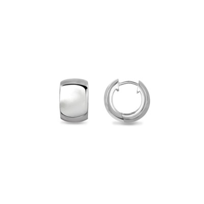 Silver Bold Huggie Earrings