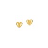 Gold Heart Stud Earrings