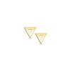 Gold Triangle Stud Earrings