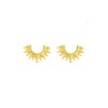Gold Sunburst Stud Earrings