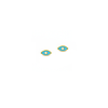 Gold Blue Enamel Evil Eye Stud Earrings