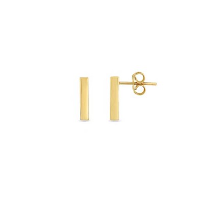 Gold Bar Stud Earrings