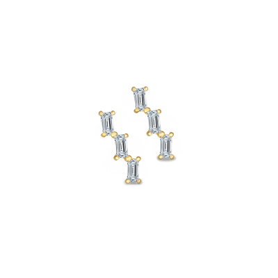 Gold & CZ Baguette Ear Climber