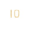 Gold Paperclip Hoop Earrings