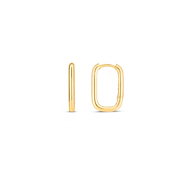 Gold Paperclip Hoop Earrings
