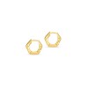 Gold Bamboo Huggie Hoop Earrings
