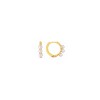 Gold Pearl Huggie Earrings