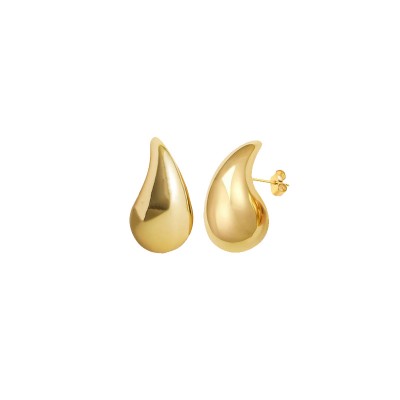 Yellow Plated Sterling Silver Droplet Earrings