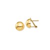Silver Half Ball Button Earrings