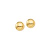Silver Half Ball Button Earrings