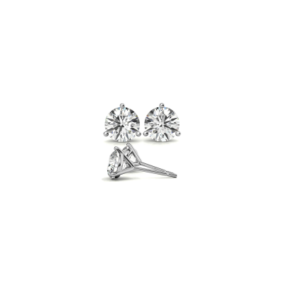 1 Ctw Round Moissanite Martini Stud Earrings