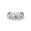 Lab Diamond Tension Set Wedding Ring