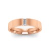 Single Baguette Colorless Lab Diamond Men's Wedding Ring