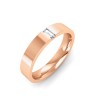 Single Baguette Colorless Lab Diamond Men's Wedding Ring