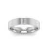 Single Baguette Colorless Lab Diamond Men's Wedding Ring