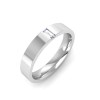 Single Baguette Colorless Lab Diamond Men's Wedding Ring