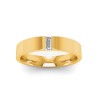 Single Baguette Colorless Lab Diamond Men's Wedding Ring