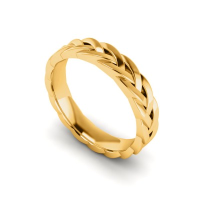 Men's Woven Braid Wedding Band