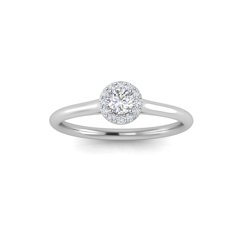 .18 Ctw Moissanite Halo Promise Ring
