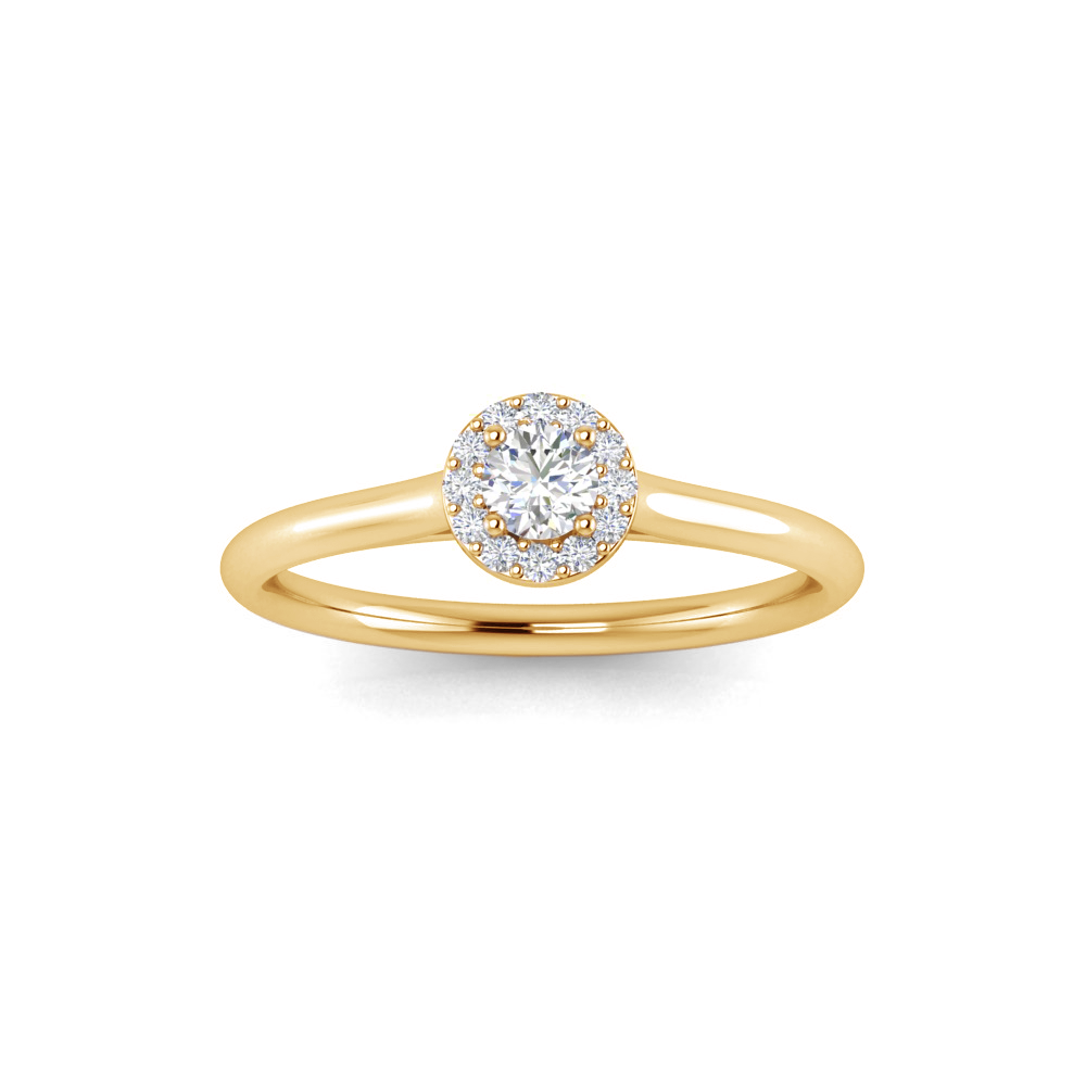 .18 Ctw Lab Diamond Halo Promise Ring